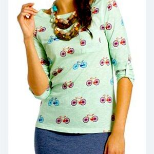 ANTHROPOLOGIE Postmark Bicycle Top